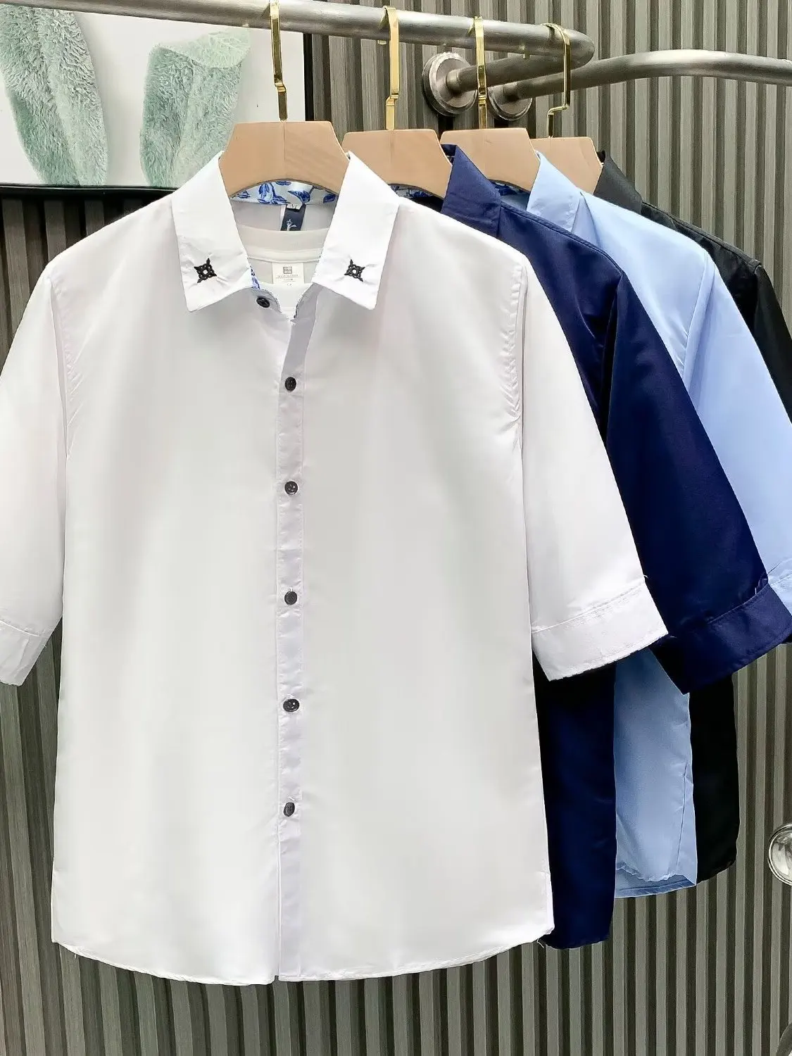 Men's Slim Fit Short Sleeve Shirt Thin Material Seven Inches Sleeve Breathable Comfortable Pure Color Stylish Korean Version ...
Men's Slim Fit Short Sleeve Shirt Thin Material Seven Inches Sleeve Breathable Comfortable Pure Color Stylish Korean Version ...