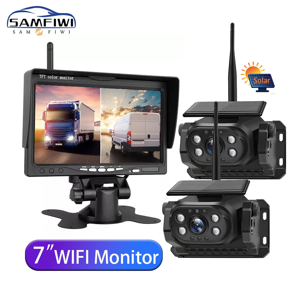 7 Inch 1080P Monitor Wireless Magnetic HD Solar Backup Camera 9600mAh Battery Powered Rechargeable for Car Truck Trailer
7 Inch 1080P Monitor Wireless Magnetic HD Solar Backup Camera 9600mAh Battery Powered Rechargeable for Car Truck Trailer