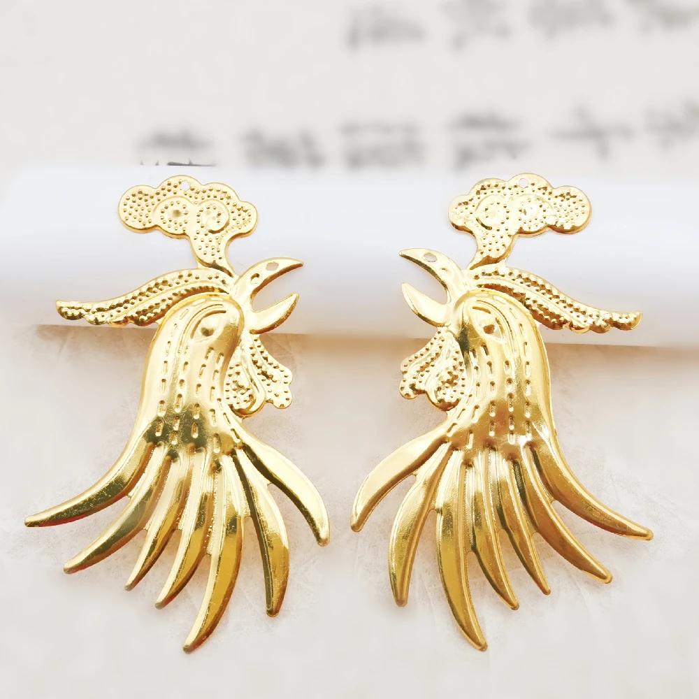 20PCS 78x50mm Gold Color Metal Filigree Flower Slice Chicken head Charms base Setting DIY Jewelry Making Components Findings
20PCS 78x50mm Gold Color Metal Filigree Flower Slice Chicken head Charms base Setting DIY Jewelry Making Components Findings