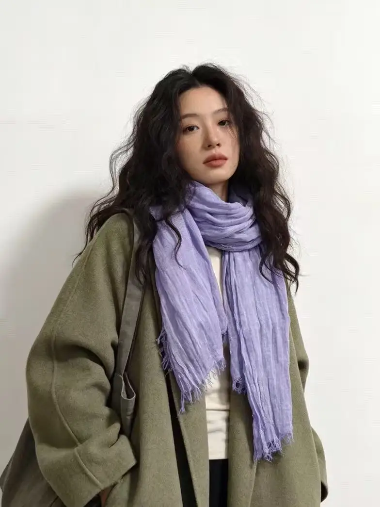 100% Cotton Neck Scarves for Women Accessories Luxury Brand Purple Solid Head Scarf Large 215X95CM Women's headscarf
100% Cotton Neck Scarves for Women Accessories Luxury Brand Purple Solid Head Scarf Large 215X95CM Women's headscarf