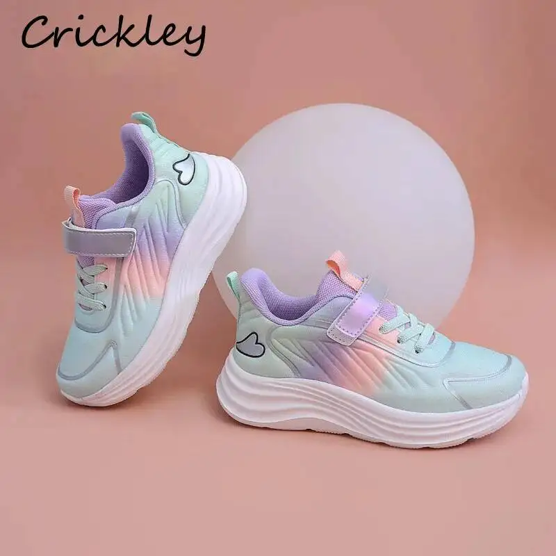 Gradient Color Girls Sneakers Heart Pattern Comfortable Children Casual Shoes Sport Soft Hook Loop Kids Running Shoes
Gradient Color Girls Sneakers Heart Pattern Comfortable Children Casual Shoes Sport Soft Hook Loop Kids Running Shoes