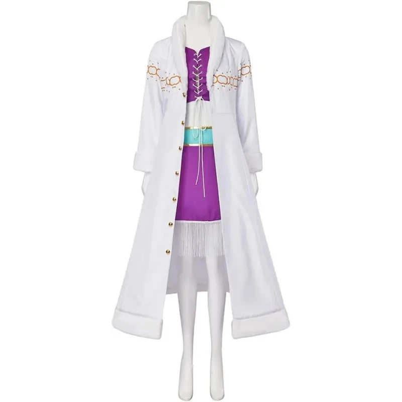Fulujiacos Nico Robin Cosplay Anime Costume Miss Allsunday Fantasia White Coat Windbreaker with Skirts Suit
Fulujiacos Nico Robin Cosplay Anime Costume Miss Allsunday Fantasia White Coat Windbreaker with Skirts Suit