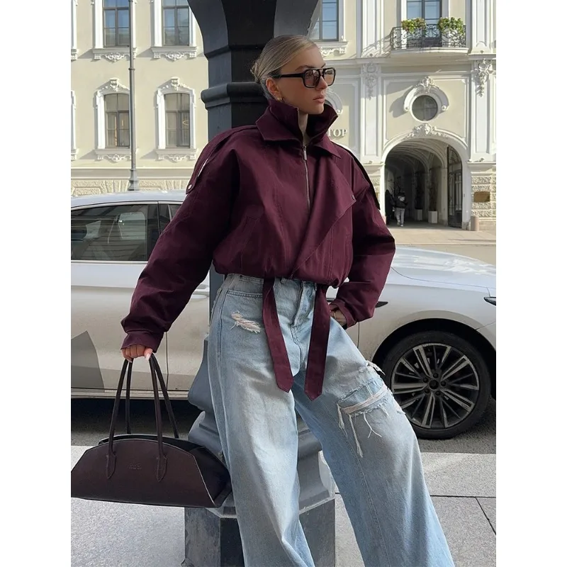 Жилет на молнии, женский свободный воротник-стойка, пуговицы, короткая куртка с длинными рукавами и карманами, женская уличная куртка
Жилет на молнии, женский свободный воротник-стойка, пуговицы, короткая куртка с длинными рукавами и карманами, женская уличная куртка