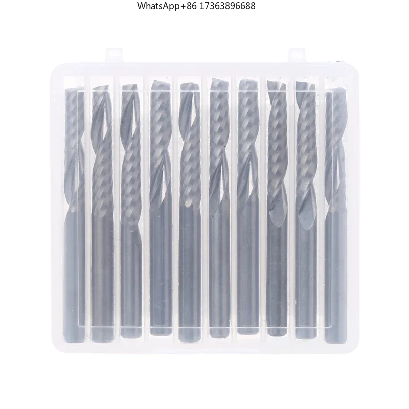10pcs 4mm Shank Single Flute Carbide Spiral End Mill Cutter CNC Router Bits 12-42mm with Tin Coating Custom ODM/OEM Support
10pcs 4mm Shank Single Flute Carbide Spiral End Mill Cutter CNC Router Bits 12-42mm with Tin Coating Custom ODM/OEM Support