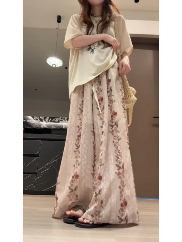 Parkyeon Korean Style Lazy Casual Loose Short Sleeve T-Shirt Women's Design Print Wide Leg Pants Set Women's Fashion Ensemble
Parkyeon Korean Style Lazy Casual Loose Short Sleeve T-Shirt Women's Design Print Wide Leg Pants Set Women's Fashion Ensemble