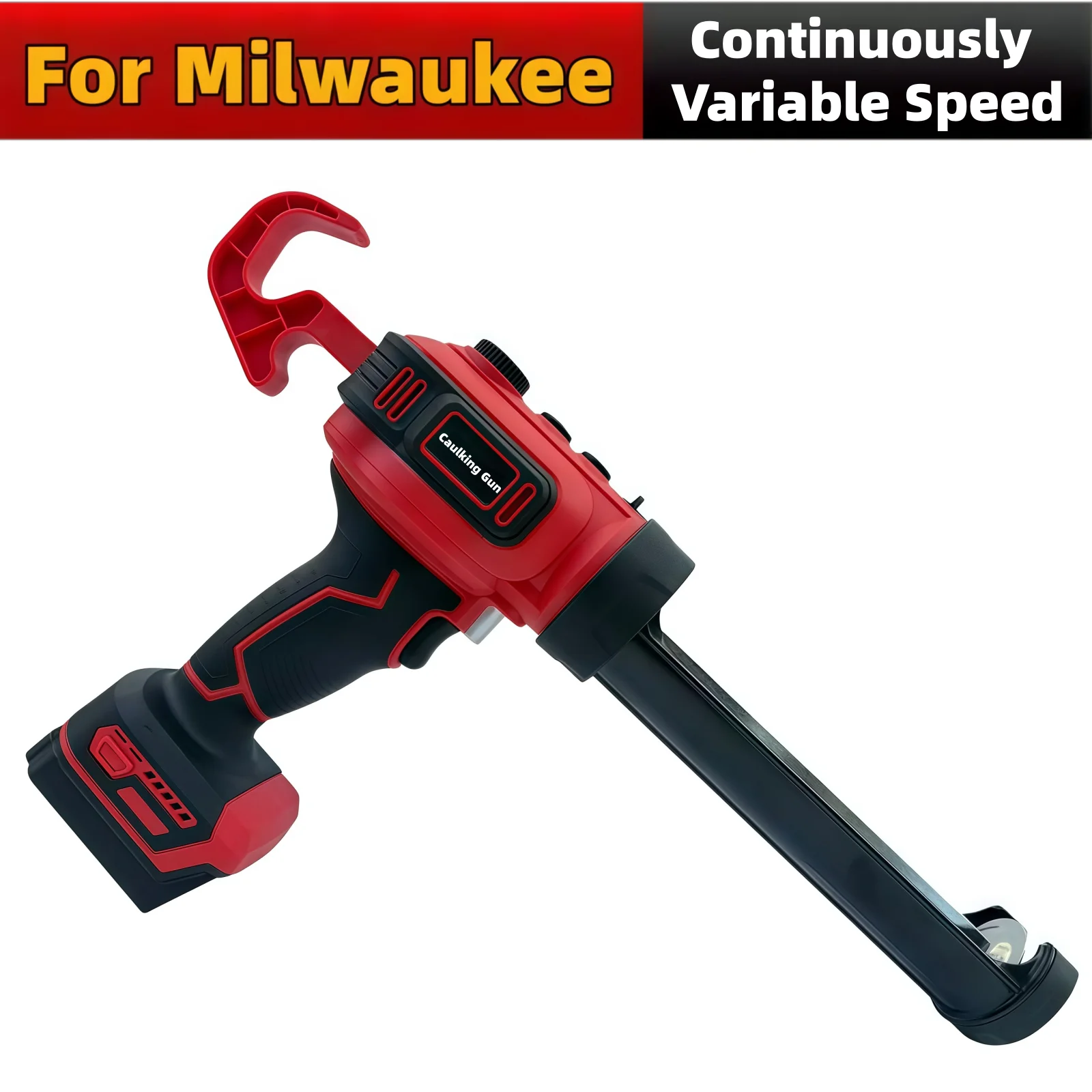 High-Power Cordless Caulking Gun Fits Milwaukee 18V Battery Stepless Speed Change LED Work Light, Strong thrust
High-Power Cordless Caulking Gun Fits Milwaukee 18V Battery Stepless Speed Change LED Work Light, Strong thrust