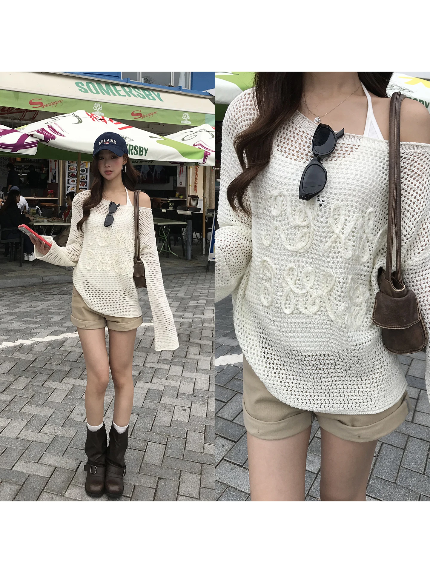 Red Celebrity Summer 2026 New Style Women's Long Sleeve Lazy Style Side Shoulder Hollow out Knitted Coat Simple Commute Style...
Red Celebrity Summer 2026 New Style Women's Long Sleeve Lazy Style Side Shoulder Hollow out Knitted Coat Simple Commute Style...