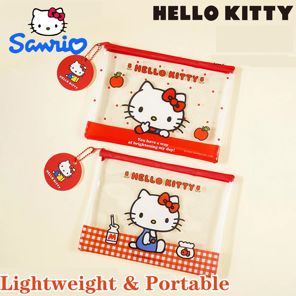 Sanrio Hello Kitty PVC Zipper File Bag Cartoon Kt Cat Mesh Storage Pouch Waterproof Document Organizer Stationery Bag Gift
Sanrio Hello Kitty PVC Zipper File Bag Cartoon Kt Cat Mesh Storage Pouch Waterproof Document Organizer Stationery Bag Gift