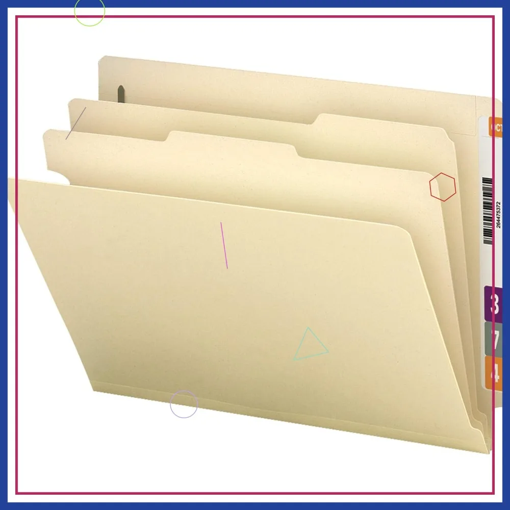End Tab Classification File Folders, 2 Dividers, 2" Expansion, Letter Size, Manila, 10 Pack
End Tab Classification File Folders, 2 Dividers, 2" Expansion, Letter Size, Manila, 10 Pack