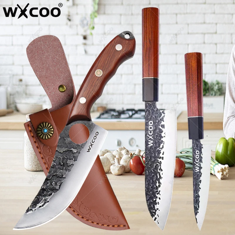 WXCOO Japanese Chef's Knife Meat Cleaver Multipurpose Kitchen Knife Hand-forged Butcher Boning Knives Vegetable and Fruit Knife
WXCOO Japanese Chef's Knife Meat Cleaver Multipurpose Kitchen Knife Hand-forged Butcher Boning Knives Vegetable and Fruit Knife