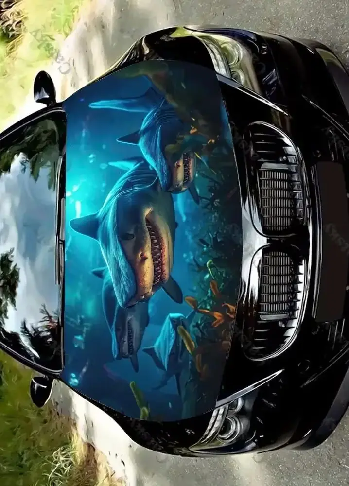 Shark Swims Under Water Car Hood Vinyl Stickers Wrap Vinyl Film Engine Cover Decals Sticker on Car Auto Accessories
Shark Swims Under Water Car Hood Vinyl Stickers Wrap Vinyl Film Engine Cover Decals Sticker on Car Auto Accessories