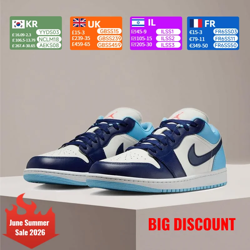 Nike Air Jordan 1 Low Unisex Cushioned, Slip-Resistant, Durable Classic Performance Basketball Shoes 553558-149
Nike Air Jordan 1 Low Unisex Cushioned, Slip-Resistant, Durable Classic Performance Basketball Shoes 553558-149