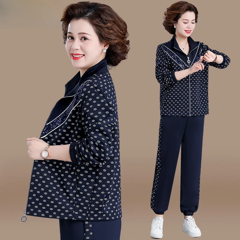 Autumn Faion Mommy Casual Sportswear Set Midlife Women's Spring Autumn Outerwear Two-Piece Suit Loose Fit Long Pants
Autumn Faion Mommy Casual Sportswear Set Midlife Women's Spring Autumn Outerwear Two-Piece Suit Loose Fit Long Pants