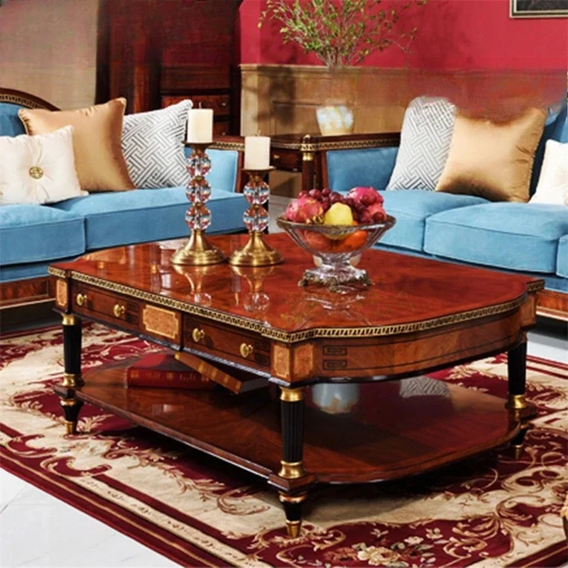 Luxury English living room furniture, high-end solid wood coffee table, rectangular coffee table
Luxury English living room furniture, high-end solid wood coffee table, rectangular coffee table