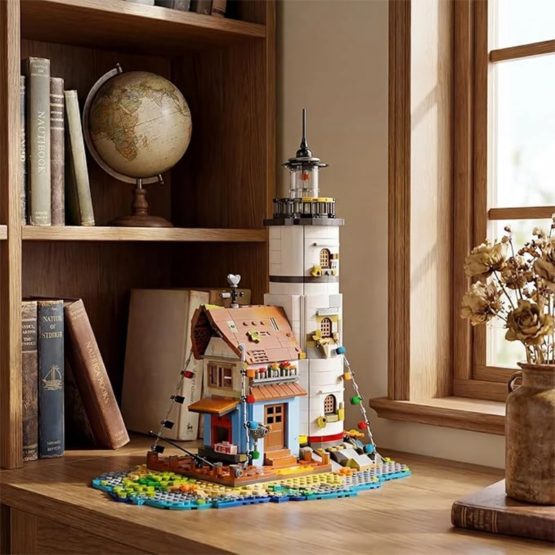 1806Pieces Isolated Island Lighthouse Building Blocks Set DIY Beach House Architecture Model Desktop Home Decor for Gifts
1806Pieces Isolated Island Lighthouse Building Blocks Set DIY Beach House Architecture Model Desktop Home Decor for Gifts