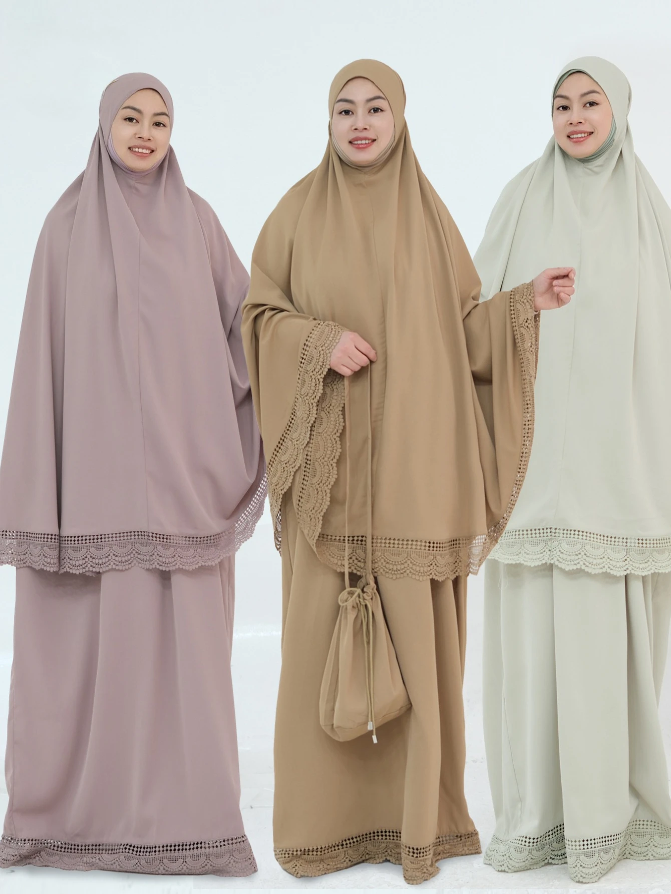 Eid Women Lace Prayer Garment 2 Piece Set Khimar Skirt Dress Abaya Muslim Jalabiya Ramadan Dubai Islam Party Arab Long Robe 2026
Eid Women Lace Prayer Garment 2 Piece Set Khimar Skirt Dress Abaya Muslim Jalabiya Ramadan Dubai Islam Party Arab Long Robe 2026