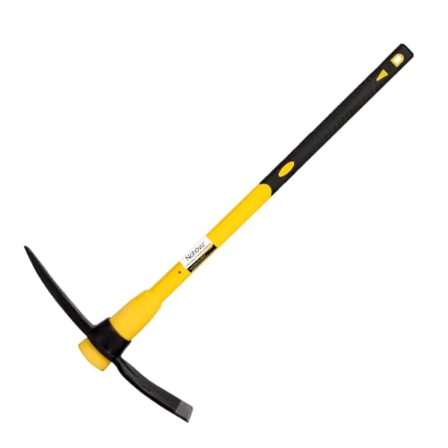 Pickaxe with Shock Absorbing Fiberglass Handle, Heavy Duty Forged Steel Pick Axe for Digging, 36 Inch 406Y
Pickaxe with Shock Absorbing Fiberglass Handle, Heavy Duty Forged Steel Pick Axe for Digging, 36 Inch 406Y