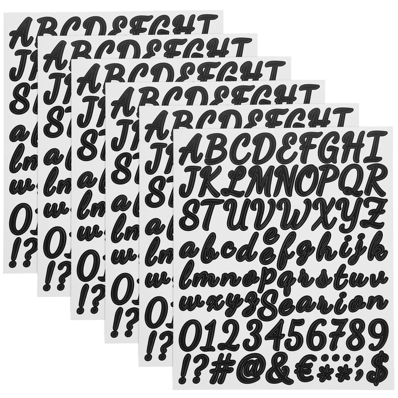 10 Sheets Scrapbook Small Stickers Reflective Letter and Number Alphabet Decals Black
10 Sheets Scrapbook Small Stickers Reflective Letter and Number Alphabet Decals Black