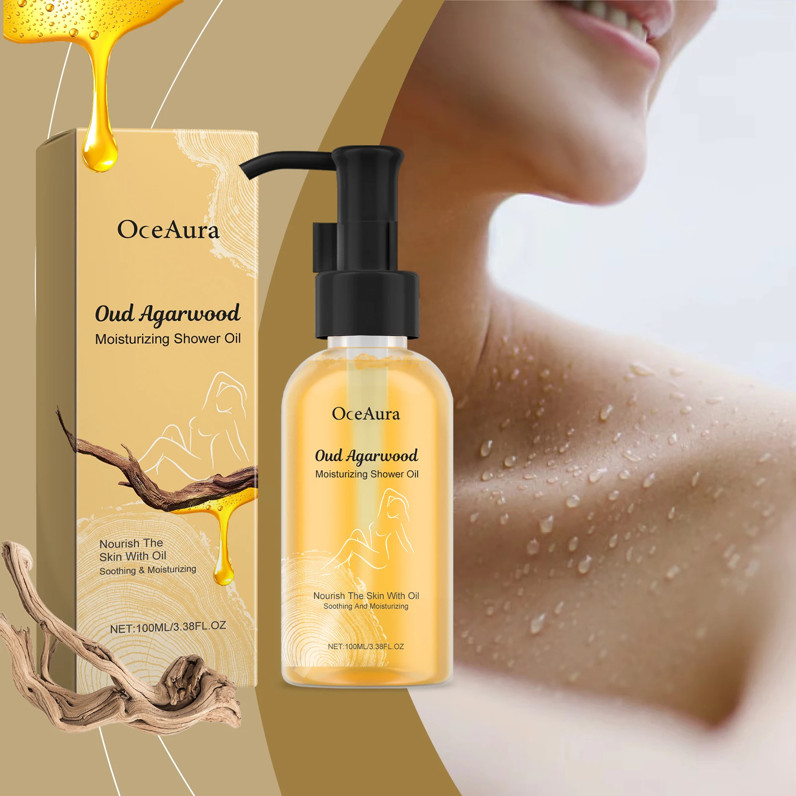 Agarwood Moisturizing Shower Oil - Luxurious Hydrating Body Wash for Dry Skin - Nourishing & Soothing Formula -100ml / 3.38FL OZ
Agarwood Moisturizing Shower Oil - Luxurious Hydrating Body Wash for Dry Skin - Nourishing & Soothing Formula -100ml / 3.38FL OZ