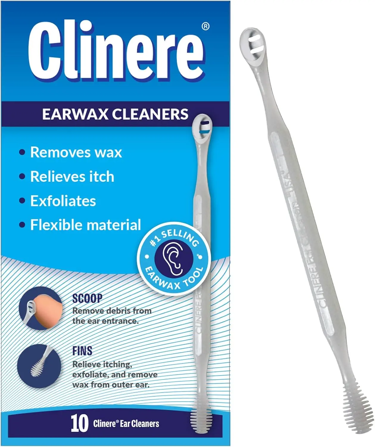 Gentle Ear Cleaners, Ear Wax Removal Tool, Itch Relief, Exfoliates, 10 Count
Gentle Ear Cleaners, Ear Wax Removal Tool, Itch Relief, Exfoliates, 10 Count