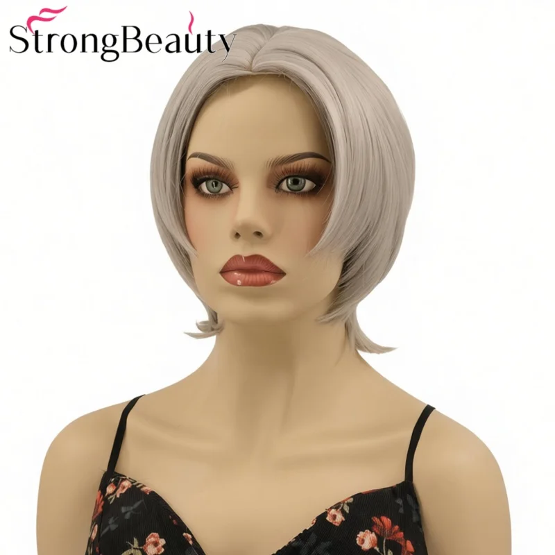 StrongBeauty Short Grey Straight Synthetic Wigs Women Wig Natural Soft Hair
StrongBeauty Short Grey Straight Synthetic Wigs Women Wig Natural Soft Hair
