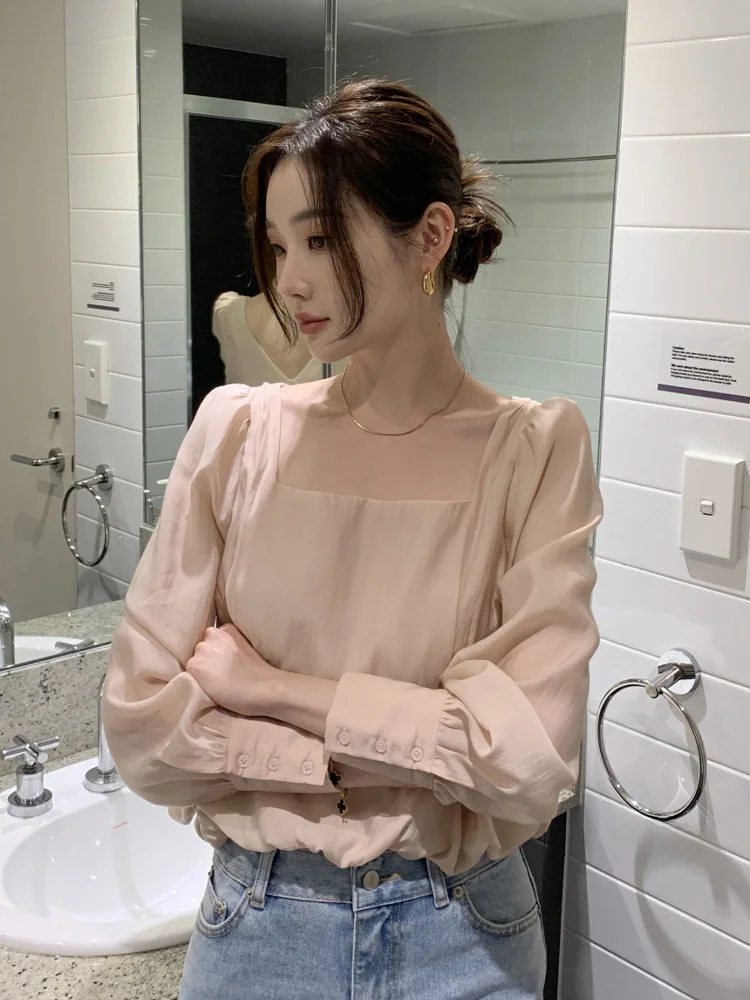 Chic Square Collar Bubble Sve ort Length Women's Design Slim Fit Long Sve Bal irt Commute Sle Pure Color
Chic Square Collar Bubble Sve ort Length Women's Design Slim Fit Long Sve Bal irt Commute Sle Pure Color