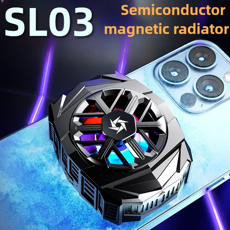 NEW SL03 Mobile Phone Magnetic Semiconductor Game Cooler for PUBG Cooling Fan Radiator for IPhone IOS Android Gaming Accessories
NEW SL03 Mobile Phone Magnetic Semiconductor Game Cooler for PUBG Cooling Fan Radiator for IPhone IOS Android Gaming Accessories