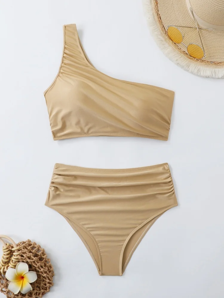 Bikini Women Swimsuit 2025 New Solid One Shoulder Sling Bikini Set Sexy High Waist Swimwear Summer Beachwear Bathing Suit Female
Bikini Women Swimsuit 2025 New Solid One Shoulder Sling Bikini Set Sexy High Waist Swimwear Summer Beachwear Bathing Suit Female