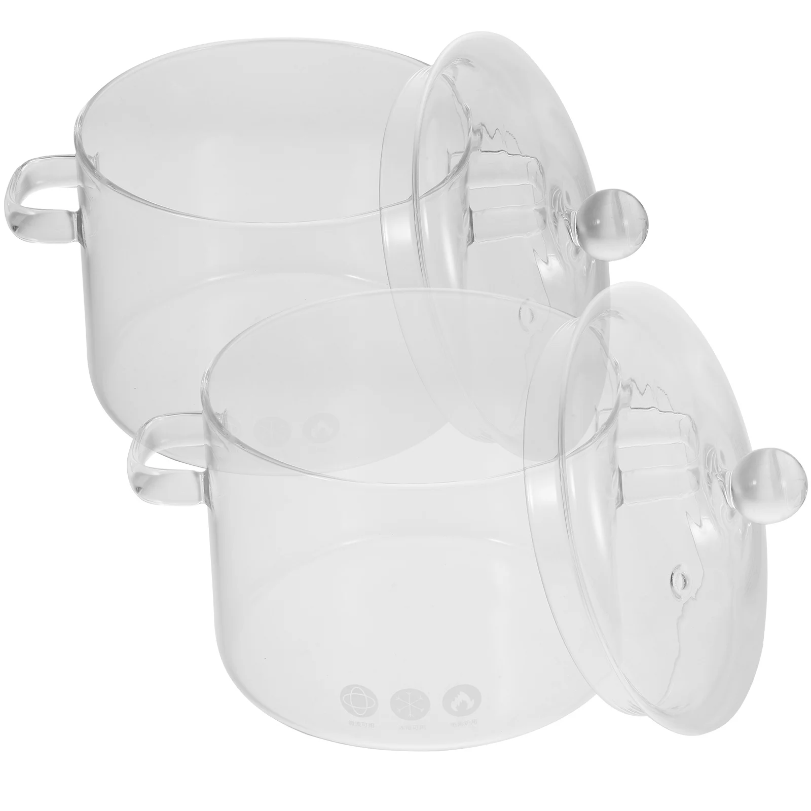 2Pcs Clear Glass Soup Pot with Handles Non-Stick Design for Home Cooking Pots Small Pot with Lid Clear Saucepan
2Pcs Clear Glass Soup Pot with Handles Non-Stick Design for Home Cooking Pots Small Pot with Lid Clear Saucepan