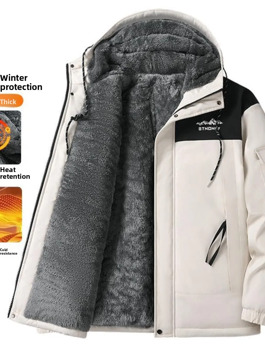 Winter Thiened Fce Lined Hooded Casual down Jaet Men's Outdoor Windproof Waterproof Warm Cotton Padded Coat
Winter Thiened Fce Lined Hooded Casual down Jaet Men's Outdoor Windproof Waterproof Warm Cotton Padded Coat