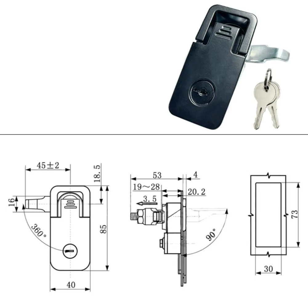 Zinc Alloy Toolbox Lock with Keys Weather-resistance Distribution Box Lock Multi-purpose RV Compartment Latch Hardware Lock
Zinc Alloy Toolbox Lock with Keys Weather-resistance Distribution Box Lock Multi-purpose RV Compartment Latch Hardware Lock
