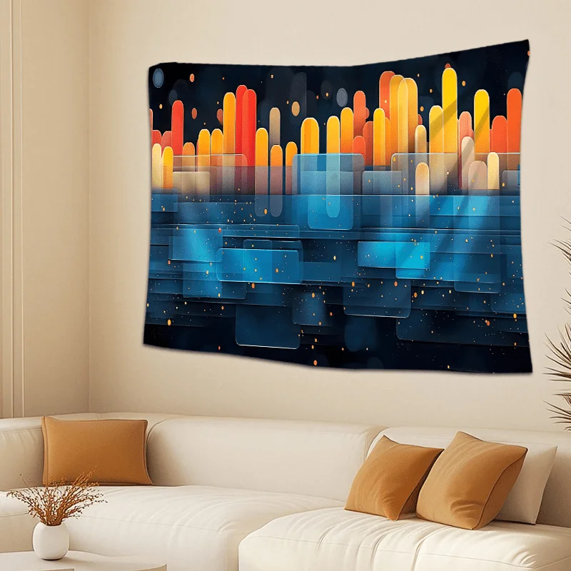 Настенный гобелен Vikama Sleek Cityscape с градиентным цветовым дизайном, идеально подходит для современного домашнего декора и стильных интерьеров.
Настенный гобелен Vikama Sleek Cityscape с градиентным цветовым дизайном, идеально подходит для современного домашнего декора и стильных интерьеров.