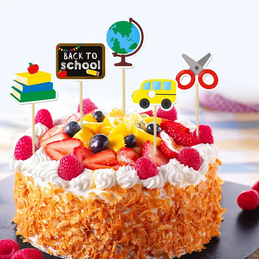 18pcs Cake Toppers Back to School Theme Cupcake Decorations Party Dessert Flags Classroom Celebration Cake Decorations 
18pcs Cake Toppers Back to School Theme Cupcake Decorations Party Dessert Flags Classroom Celebration Cake Decorations