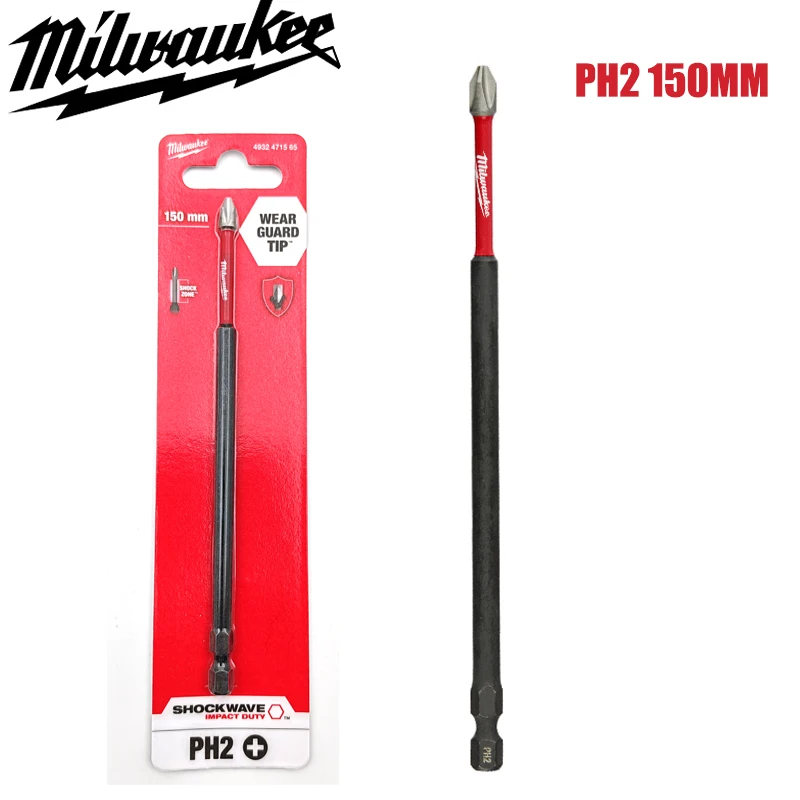 Milwaukee 4932471565 ShockWave Impact Duty PH2 150mm Screwdriving Bit Engineered Steel High Hardness Durable Tool Accessories
Milwaukee 4932471565 ShockWave Impact Duty PH2 150mm Screwdriving Bit Engineered Steel High Hardness Durable Tool Accessories