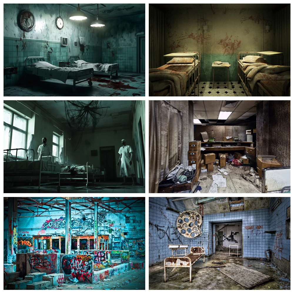 Halloween Bloody Ward Backdrop Photography Horror Hospital Dilapidated Haunted House Doctor Vampire Background Photo Studio Prop
Halloween Bloody Ward Backdrop Photography Horror Hospital Dilapidated Haunted House Doctor Vampire Background Photo Studio Prop