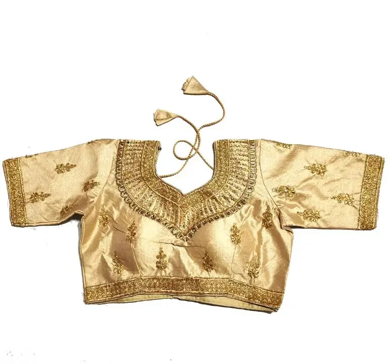 Traditional Indian Sari Top Women Shirt Summer Gold thread Embroidery Pakistan Summer Rhinestone
Traditional Indian Sari Top Women Shirt Summer Gold thread Embroidery Pakistan Summer Rhinestone