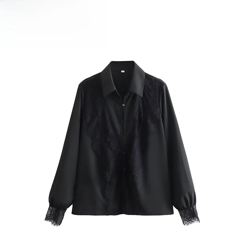 ZBZA Spring New Women's Faion Street Sle Long Sve Lace Splicing Casual Versatile Bla irt Polyester Fiber
ZBZA Spring New Women's Faion Street Sle Long Sve Lace Splicing Casual Versatile Bla irt Polyester Fiber
