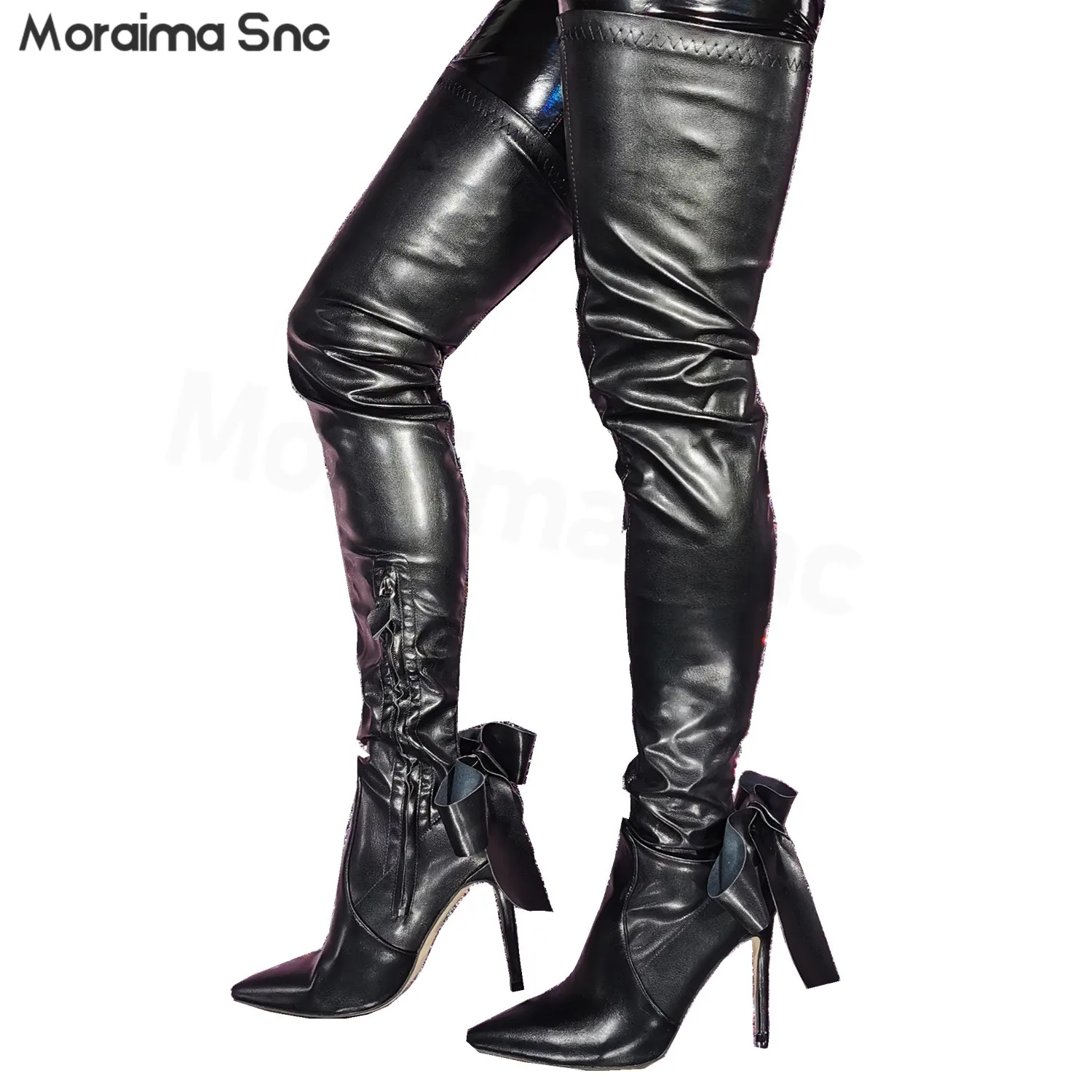Black Butterfly Shoes Lace-Up Boots Pointed Toe Stiletto Large Size Sexy Stitching Boots Fashion Banquet Elegant Thigh Boots
Black Butterfly Shoes Lace-Up Boots Pointed Toe Stiletto Large Size Sexy Stitching Boots Fashion Banquet Elegant Thigh Boots