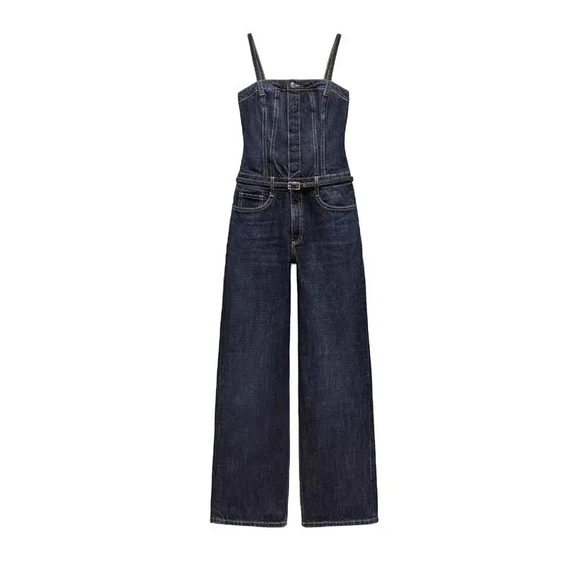 Spring New Arrival Women's Long Cotton Overall Pants Comfortable Denim with Belt Straight Leg mid Waist Polyester Fiber
Spring New Arrival Women's Long Cotton Overall Pants Comfortable Denim with Belt Straight Leg mid Waist Polyester Fiber