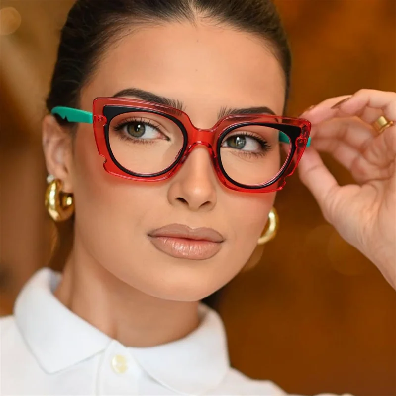Fashion Luxury Brand Design Cat Eye Patchwork Color Frame Photochromic Anti Blue Ray Computer Women Reading Glasses Degrees 0+6
Fashion Luxury Brand Design Cat Eye Patchwork Color Frame Photochromic Anti Blue Ray Computer Women Reading Glasses Degrees 0+6