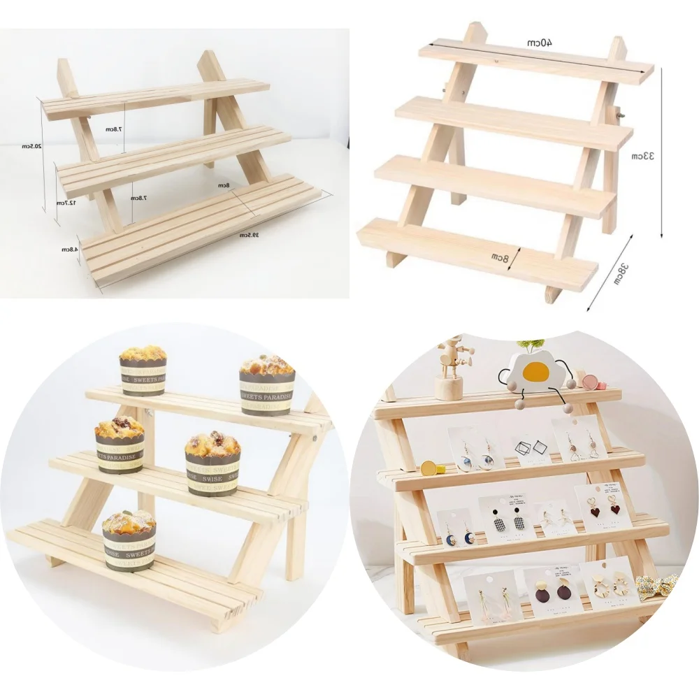 3-4 Tier Ear Stud Holder Wooden Jewelry Earring Dispaly Stand Shelf Cupcake Makeup Mini Figure Organizer Showcase Rack Riser
3-4 Tier Ear Stud Holder Wooden Jewelry Earring Dispaly Stand Shelf Cupcake Makeup Mini Figure Organizer Showcase Rack Riser