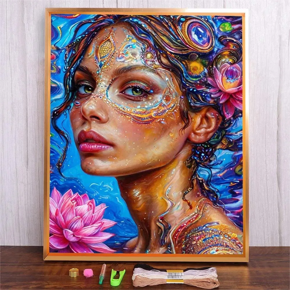 Fantasy DIY Embroidery Cotton Thread Needlework Cross Stitch Flowers Women Printed Canvas Handmade Home Decor For Bedroom Wall
Fantasy DIY Embroidery Cotton Thread Needlework Cross Stitch Flowers Women Printed Canvas Handmade Home Decor For Bedroom Wall