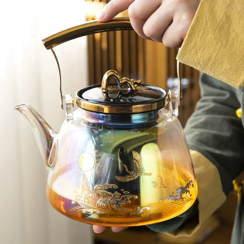Household Travel Teapot Cover Dispenser Borosilicate Glass Teapot with Infuse Decoration Hot and Cool Kettle Kitchen Supplies
Household Travel Teapot Cover Dispenser Borosilicate Glass Teapot with Infuse Decoration Hot and Cool Kettle Kitchen Supplies