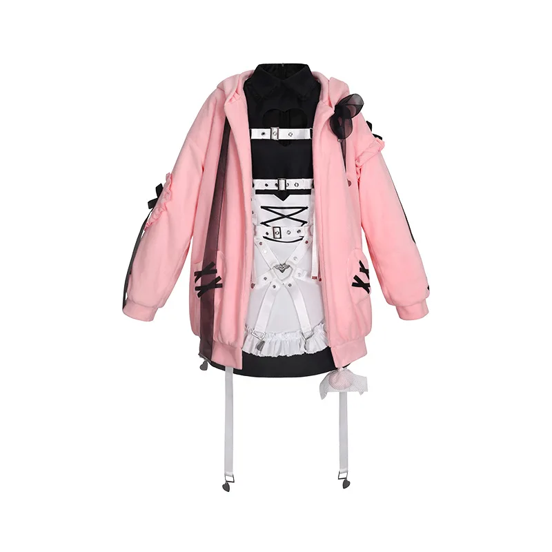 Makaino Ririmu Cosplay Costume Nijisanji VTuber Outfit Pink Jacket with Black Dress for Halloween & Comic Con
Makaino Ririmu Cosplay Costume Nijisanji VTuber Outfit Pink Jacket with Black Dress for Halloween & Comic Con