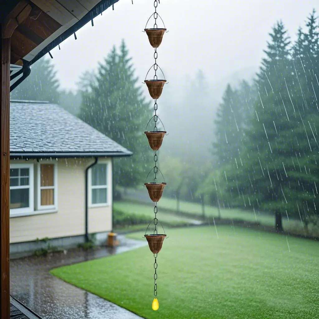 Rain Chain 12 Cups Metal Decorative Heavy Duty Rainchains Gutter Rain Chain Chime for Rainwater Outdoor Outside Garden Yard
Rain Chain 12 Cups Metal Decorative Heavy Duty Rainchains Gutter Rain Chain Chime for Rainwater Outdoor Outside Garden Yard