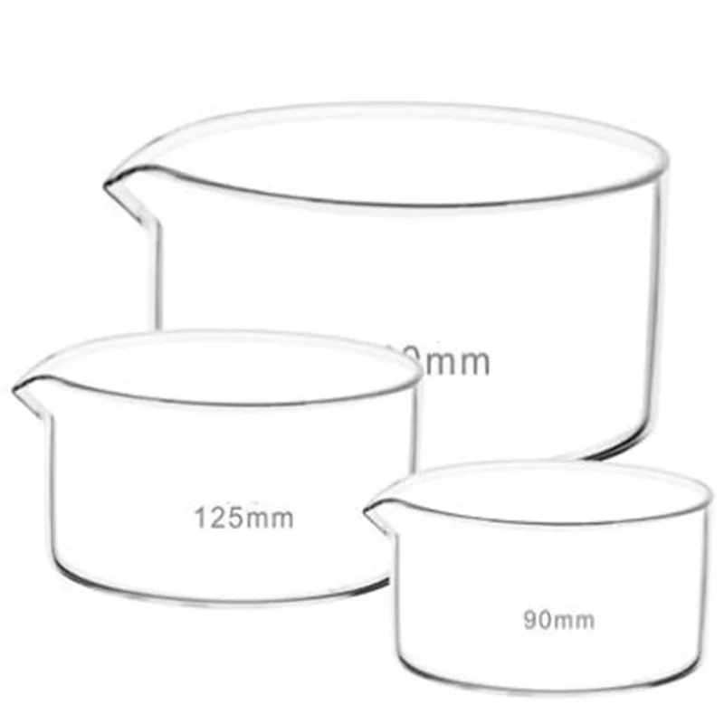 60-200mm Lab Glass Crystallizing Dishes with Spout Crystallization Experiment Lab Supplies
60-200mm Lab Glass Crystallizing Dishes with Spout Crystallization Experiment Lab Supplies