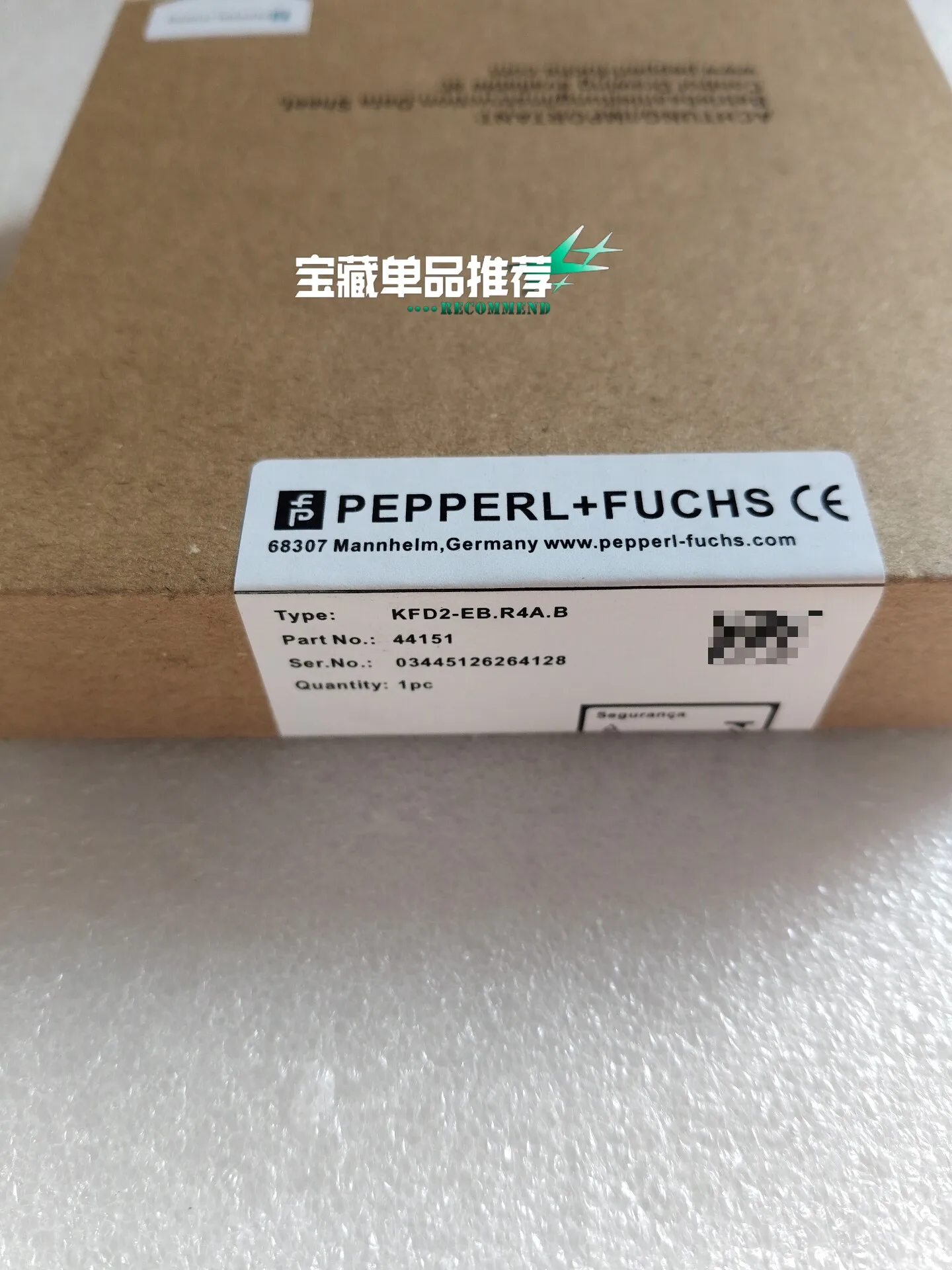 PEPPERL + FUCHS safety barrier KFD2-EB. R4in stock
PEPPERL + FUCHS safety barrier KFD2-EB. R4in stock