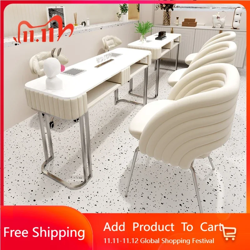 Ergonomic Chair Nail Table Stickers Professionals Stand White Nail Table Collector Luxury Scrivania Per Unghie Home Furniture
Ergonomic Chair Nail Table Stickers Professionals Stand White Nail Table Collector Luxury Scrivania Per Unghie Home Furniture