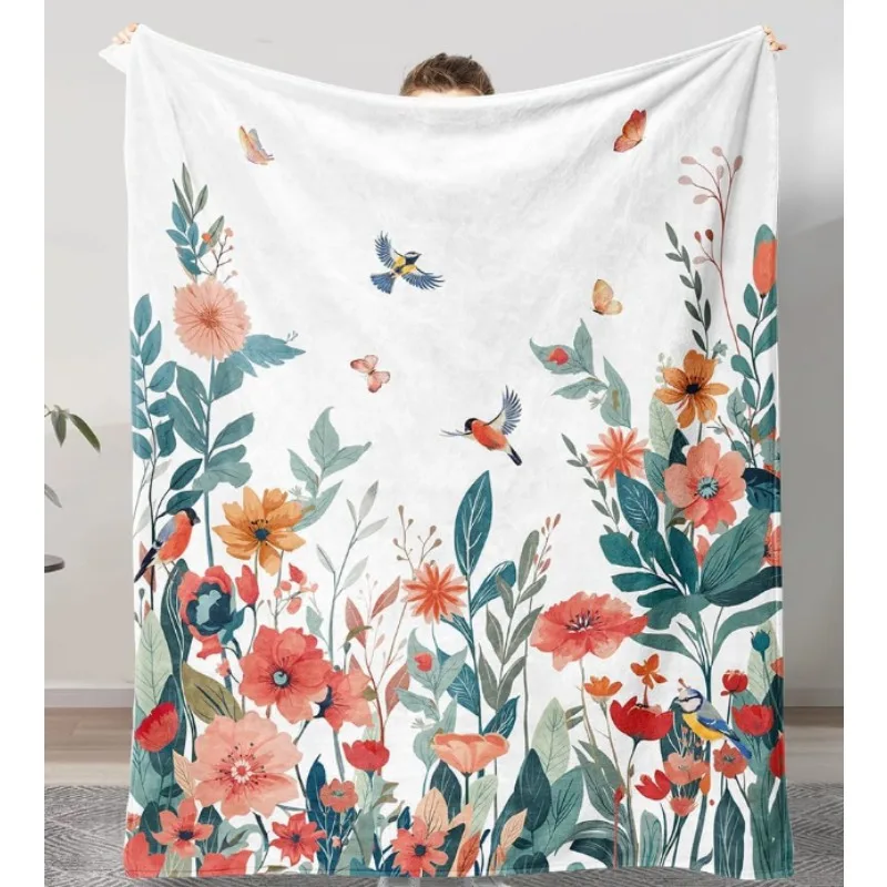 Одеяло с цветочным принтом в стиле ретро и принтом бабочки, теплое и удобное, подходит для спальни, гостиной и дивана.
Одеяло с цветочным принтом в стиле ретро и принтом бабочки, теплое и удобное, подходит для спальни, гостиной и дивана.