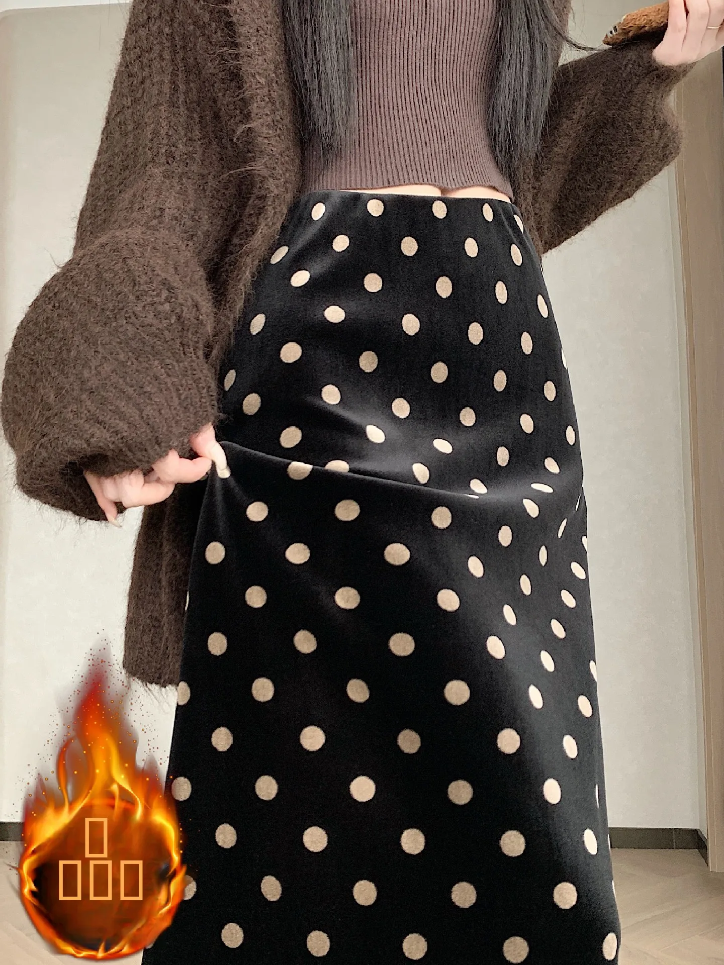 Bla Polka Dot Velvet Wrap Bodycon Skirt Women's Winter Fce Warm Small Size Slim High Waist A-Line Straight Skirt
Bla Polka Dot Velvet Wrap Bodycon Skirt Women's Winter Fce Warm Small Size Slim High Waist A-Line Straight Skirt